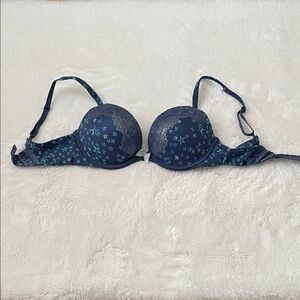 Victoria's Secret Star Lace Bra - Navy